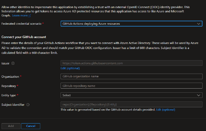 GitHub Federated Credentials